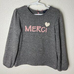 French Connection Girl  Sweater  Pink Bows Back Sz 5